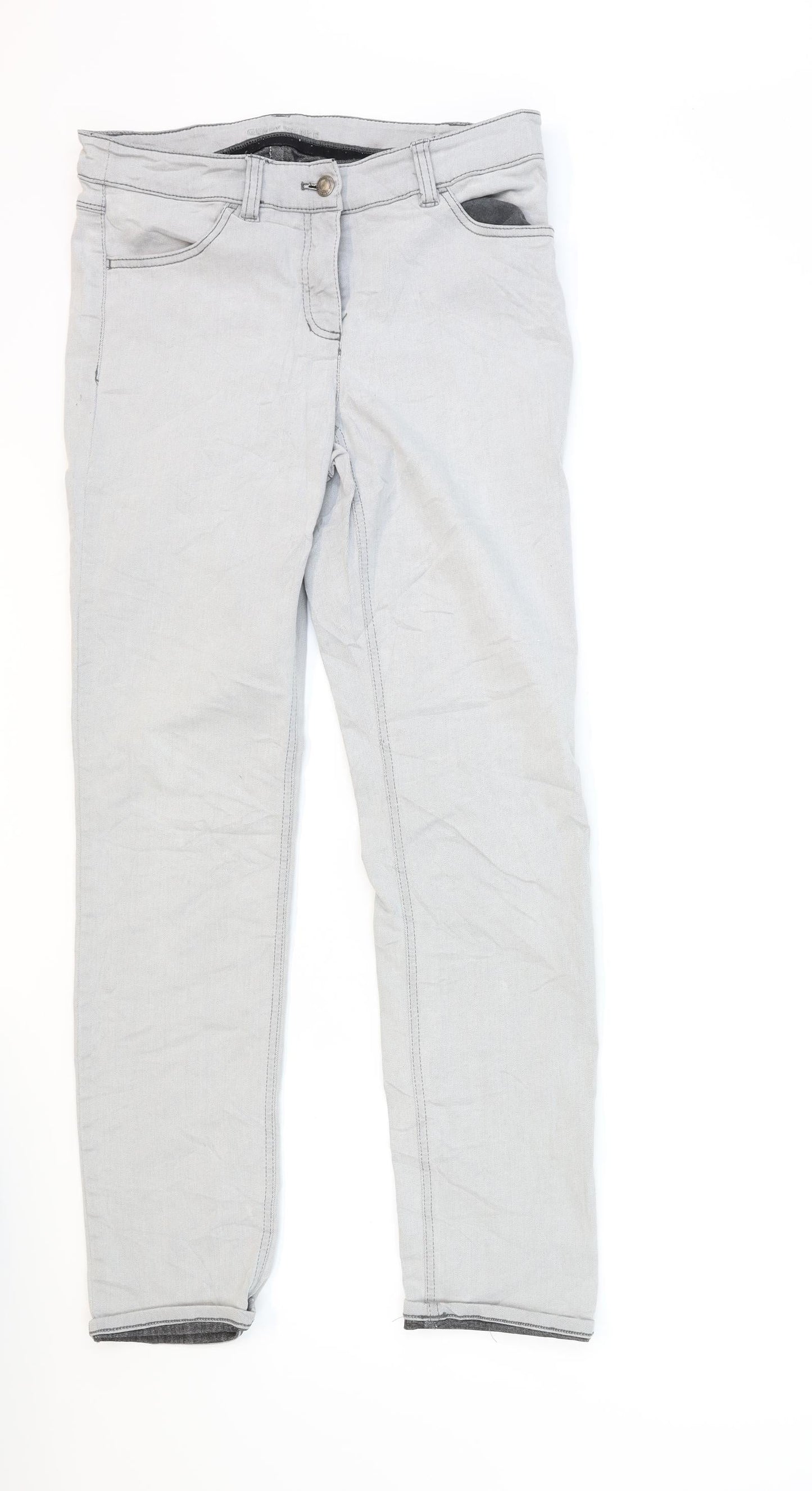 Gerry Weber Womens Grey  Denim Skinny Jeans Size 16 L28 in