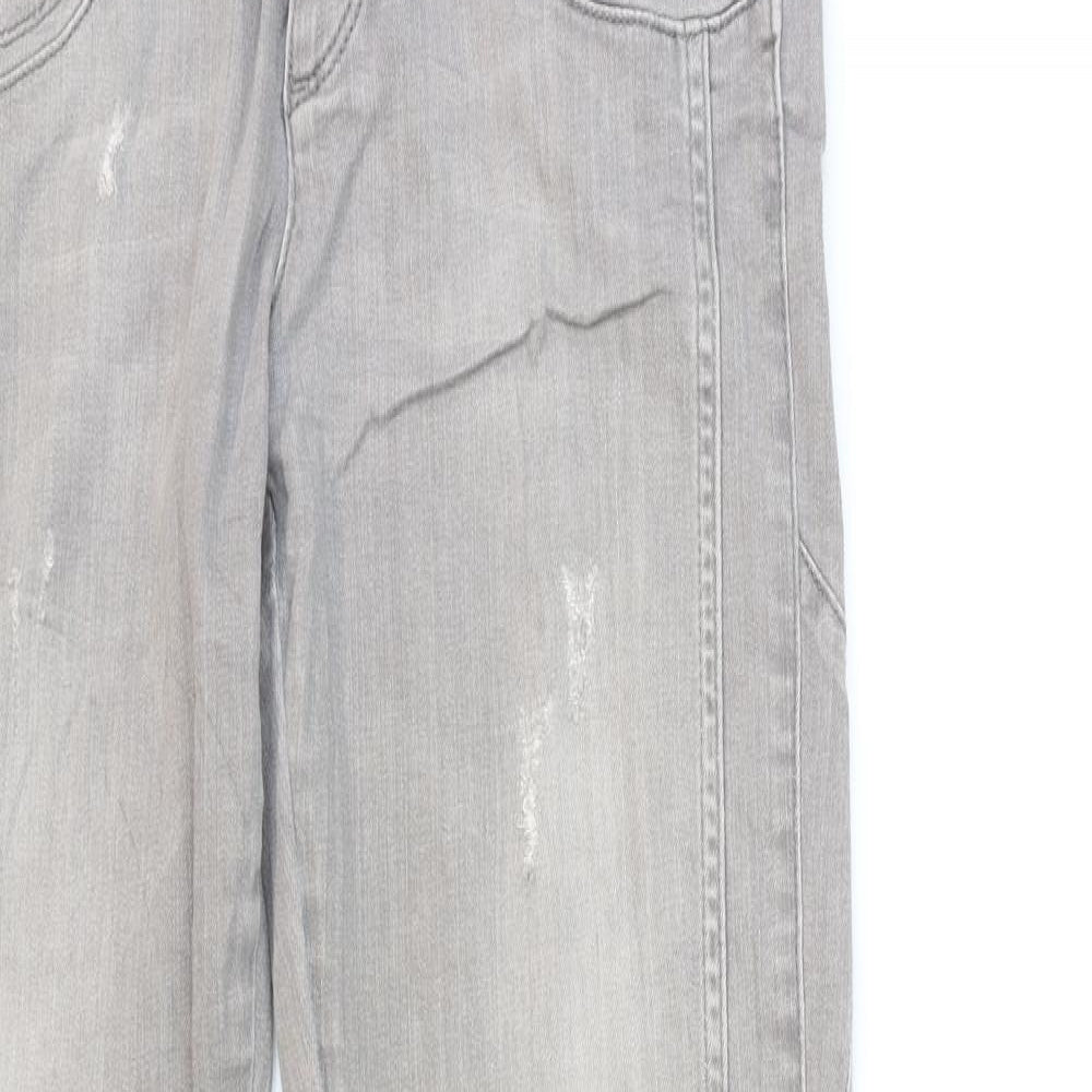 TREDY Womens Grey  Denim Skinny Jeans Size 12 L30 in