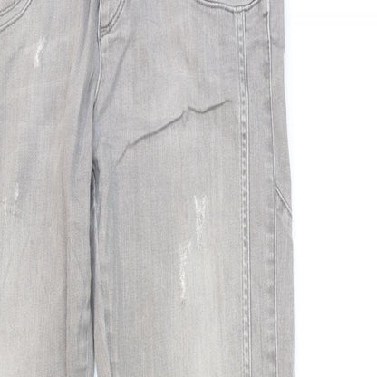 TREDY Womens Grey  Denim Skinny Jeans Size 12 L30 in