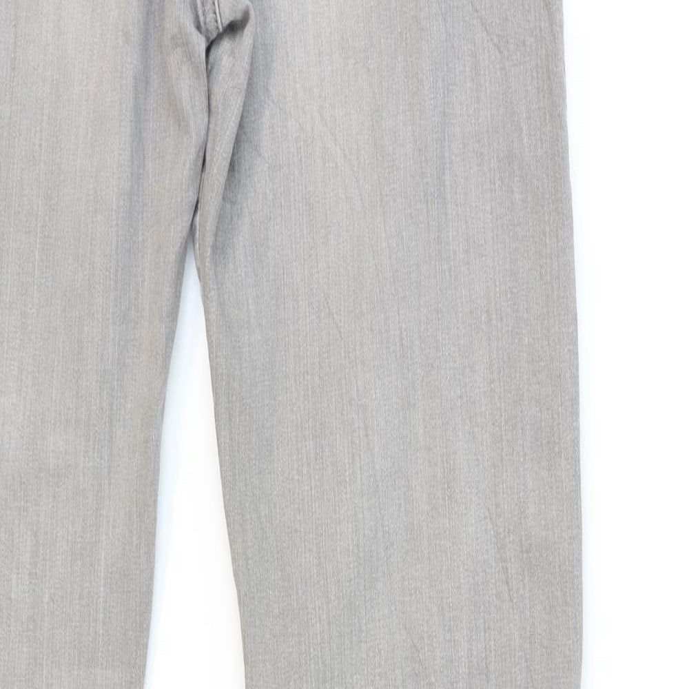 TREDY Womens Grey  Denim Skinny Jeans Size 12 L30 in