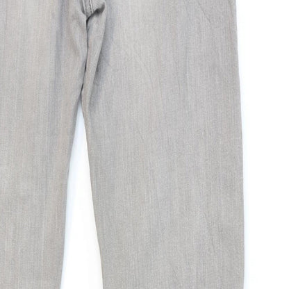 TREDY Womens Grey  Denim Skinny Jeans Size 12 L30 in