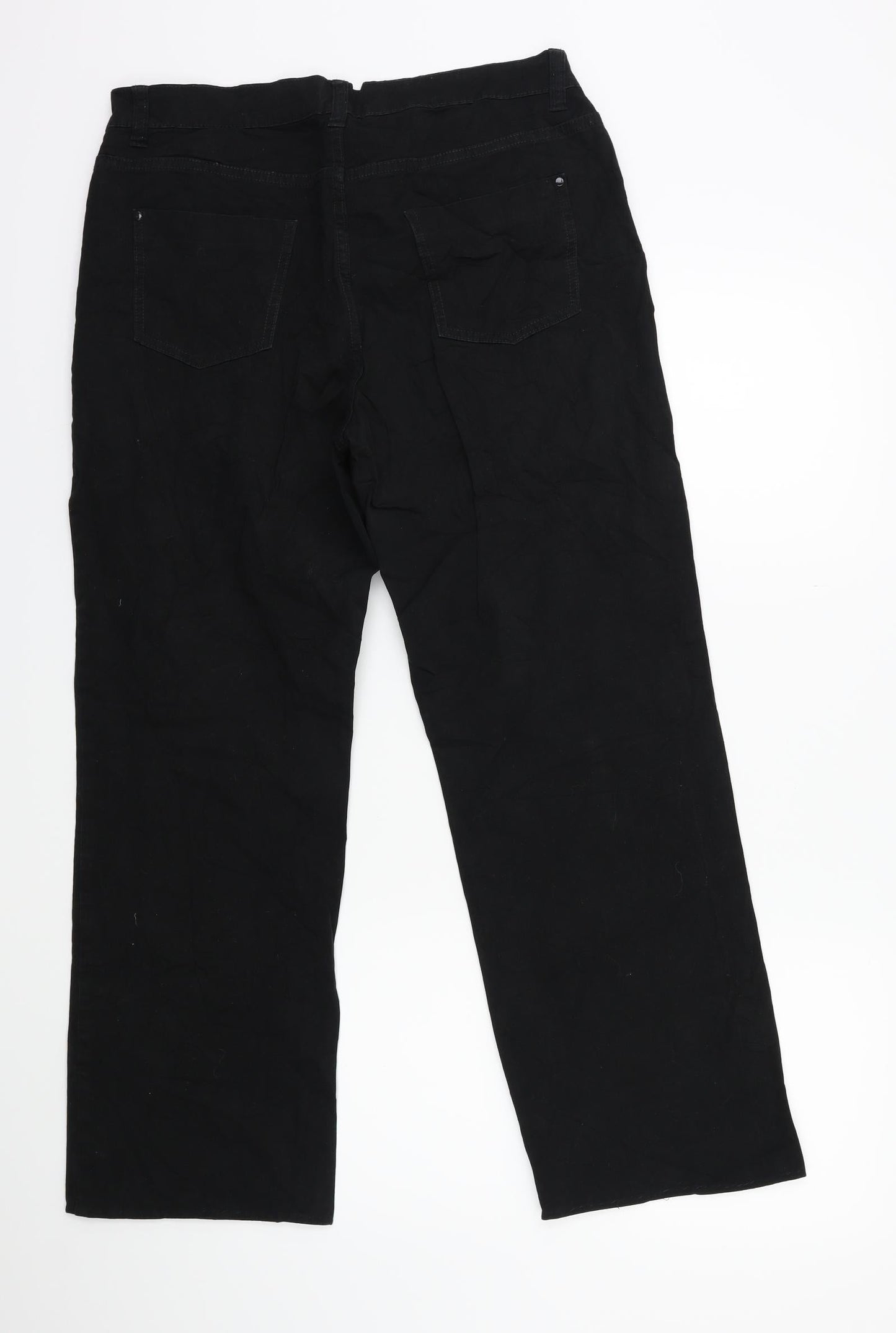 Womens UK Size 32 in Preworn Regular Fit Cargo Black Trousers