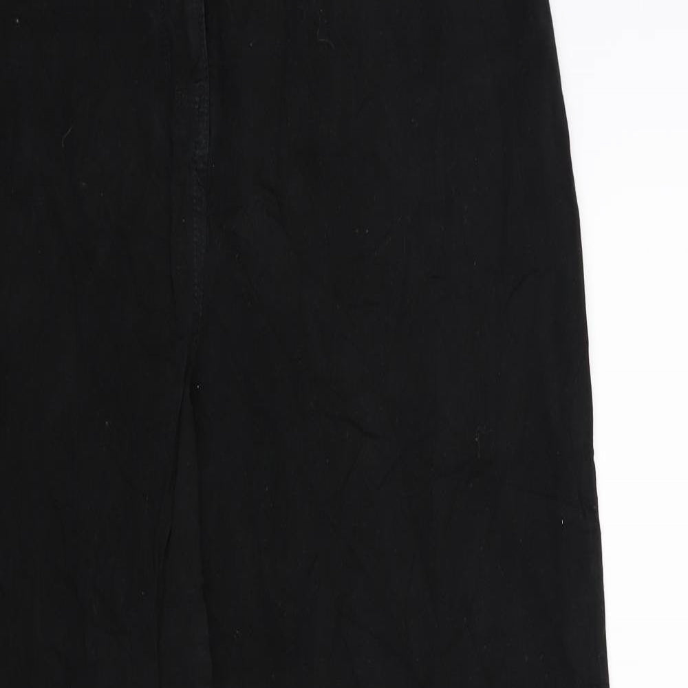 Womens UK Size 32 in Preworn Regular Fit Cargo Black Trousers