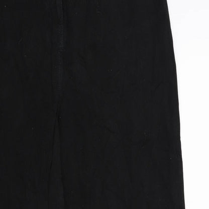 Womens UK Size 32 in Preworn Regular Fit Cargo Black Trousers