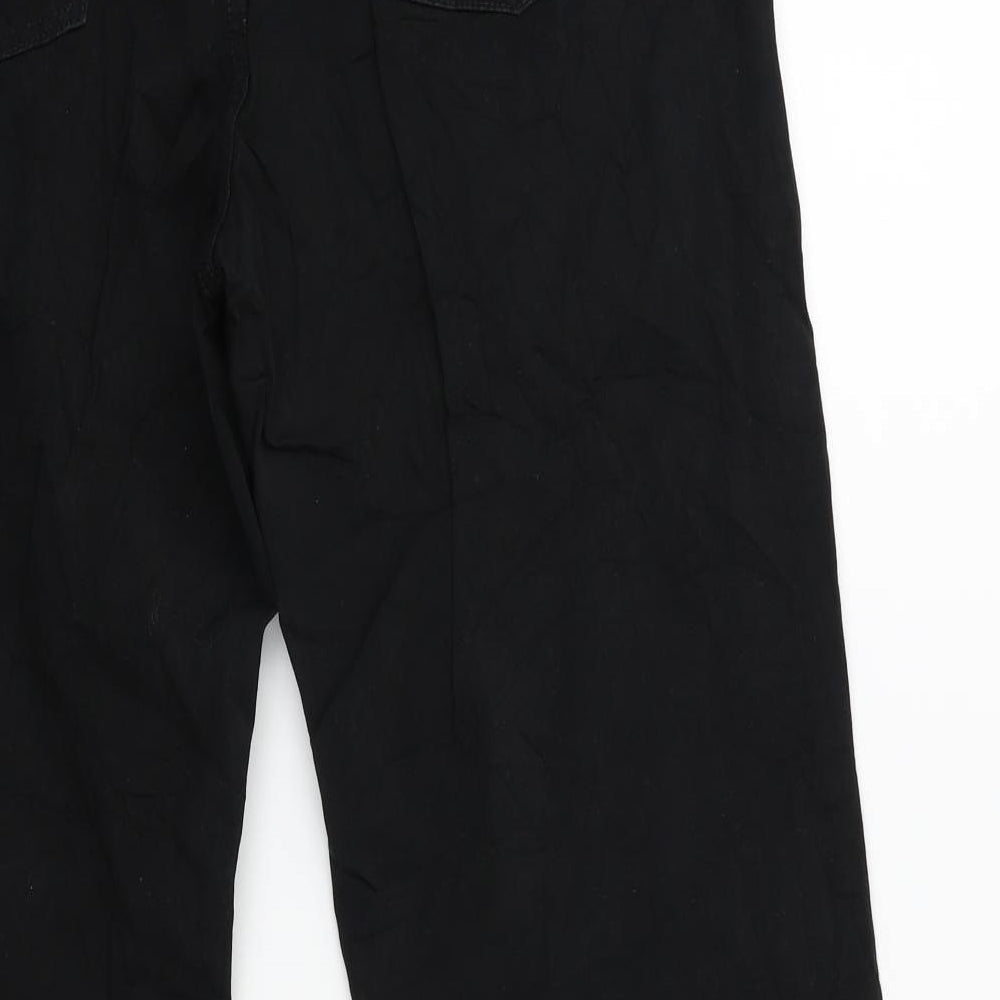 Womens UK Size 32 in Preworn Regular Fit Cargo Black Trousers