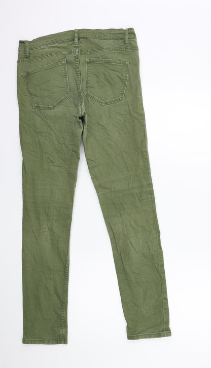 Gemma Womens Green  Denim Skinny Jeans Size 31 in L29 in