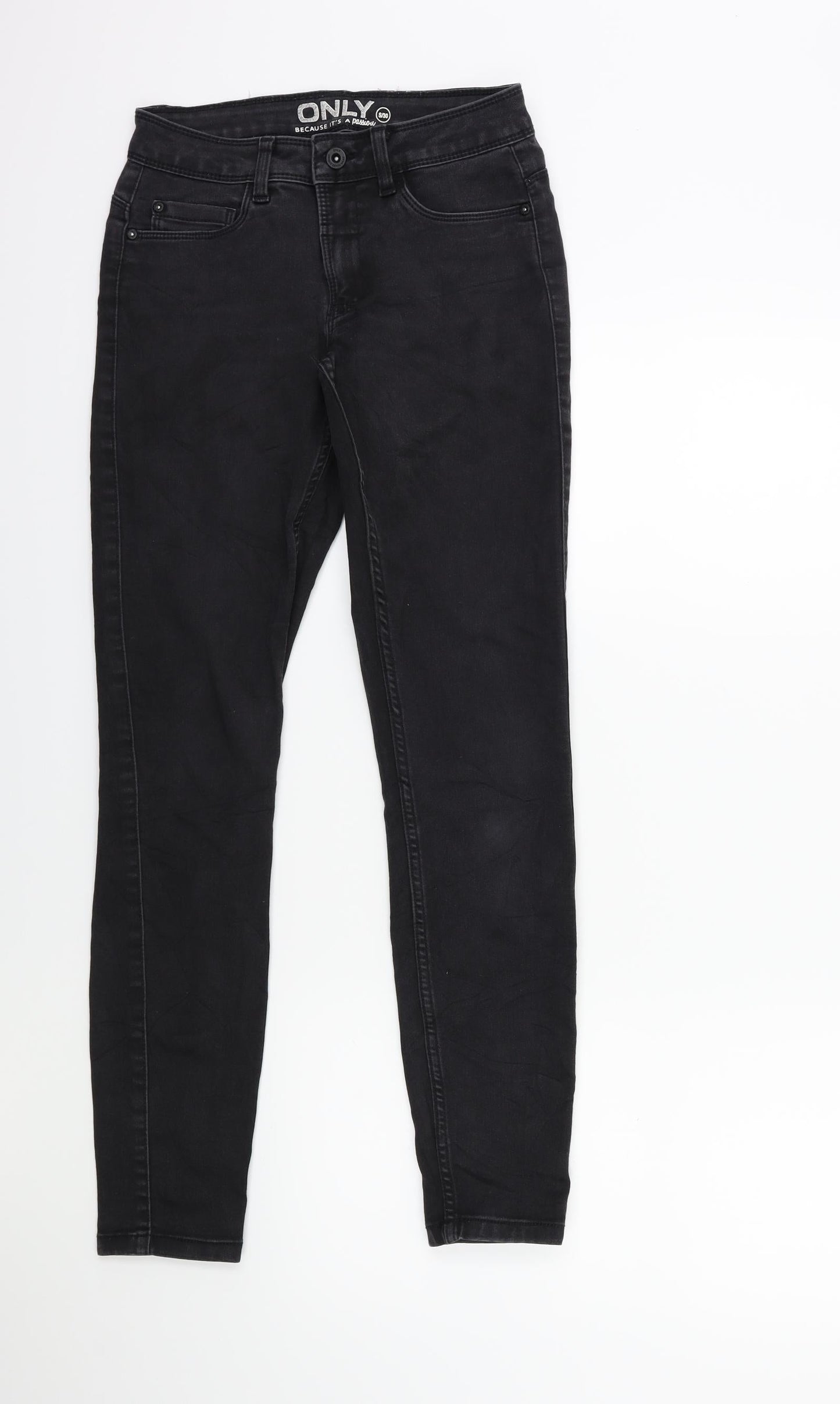 Only Womens Black  Denim Skinny Jeans Size S L27 in