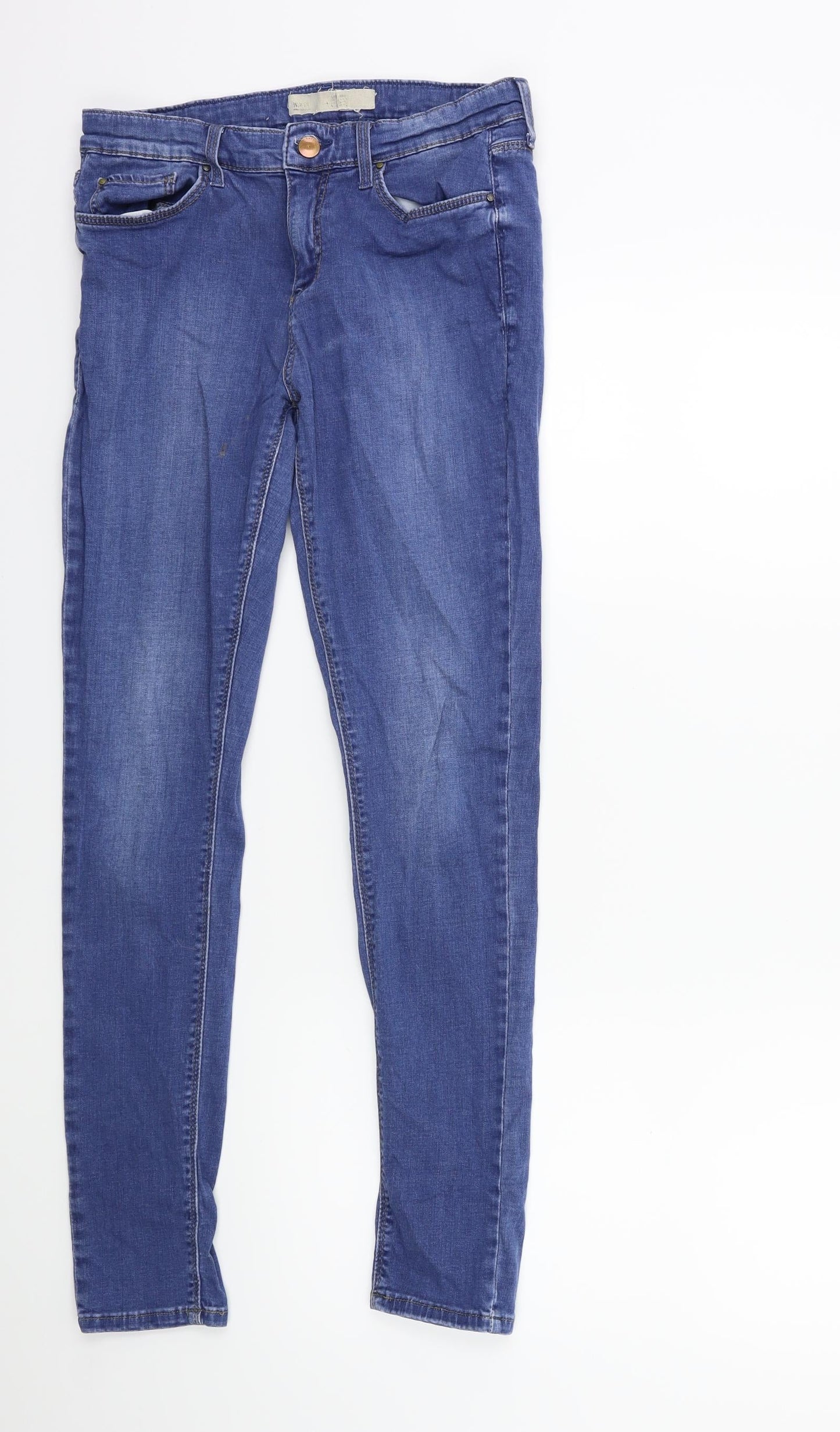 Topshop Womens Blue  Denim Skinny Jeans Size 26 in L30 in