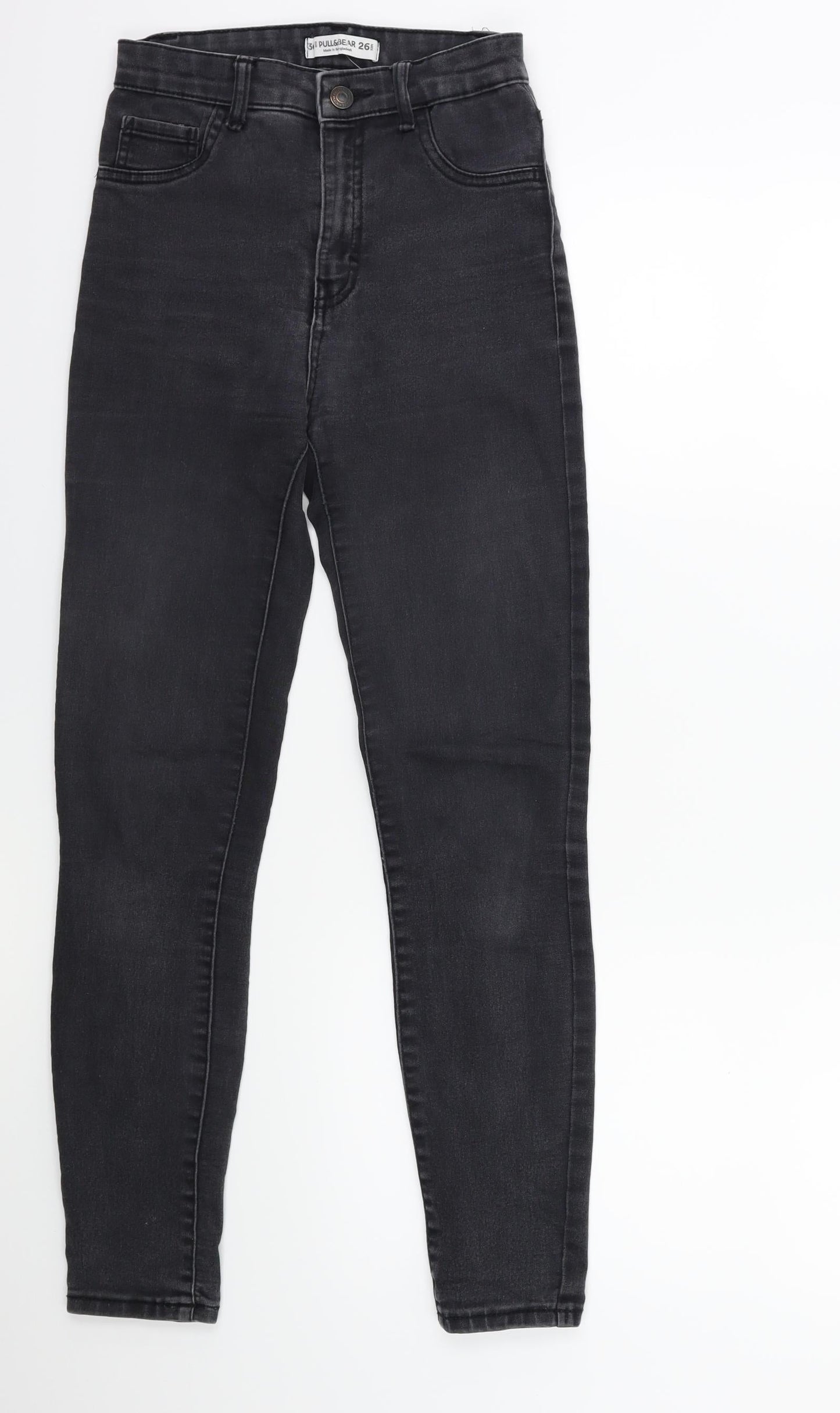 Pull&Bear Womens Grey  Denim Skinny Jeans Size 8 L27 in