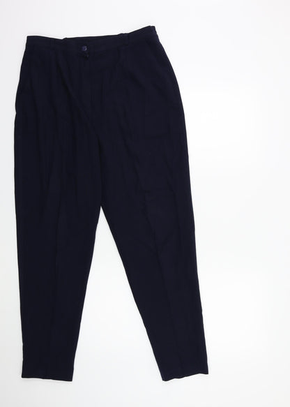 Womens UK Size 16 Plus Collection Regular Fit  Blue Trousers