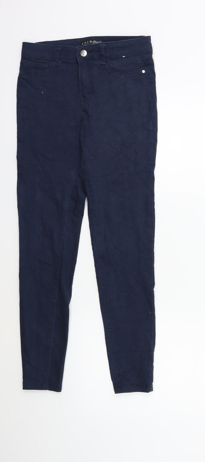 Denim & Co. Womens Blue  Denim Skinny Jeans Size 6 L25 in