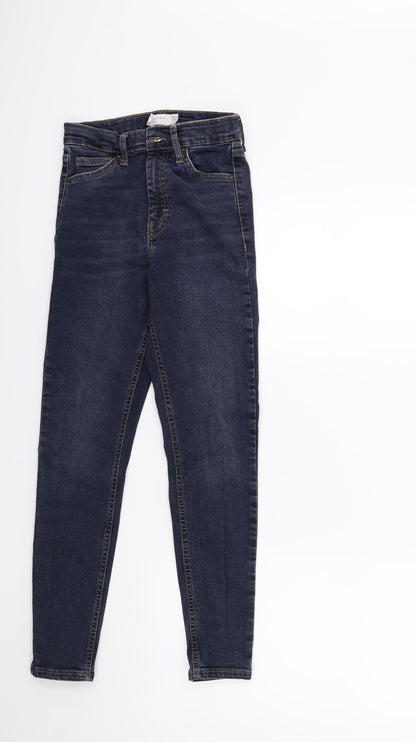 Topshop Womens Blue  Denim Skinny Jeans Size 25 in L30 in