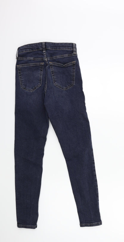 Topshop Womens Blue  Denim Skinny Jeans Size 25 in L30 in