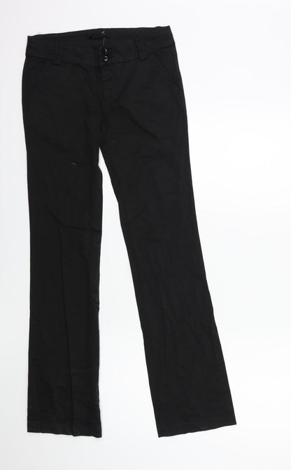Womens UK Size 28 in Preworn Regular Fit  Black Trousers