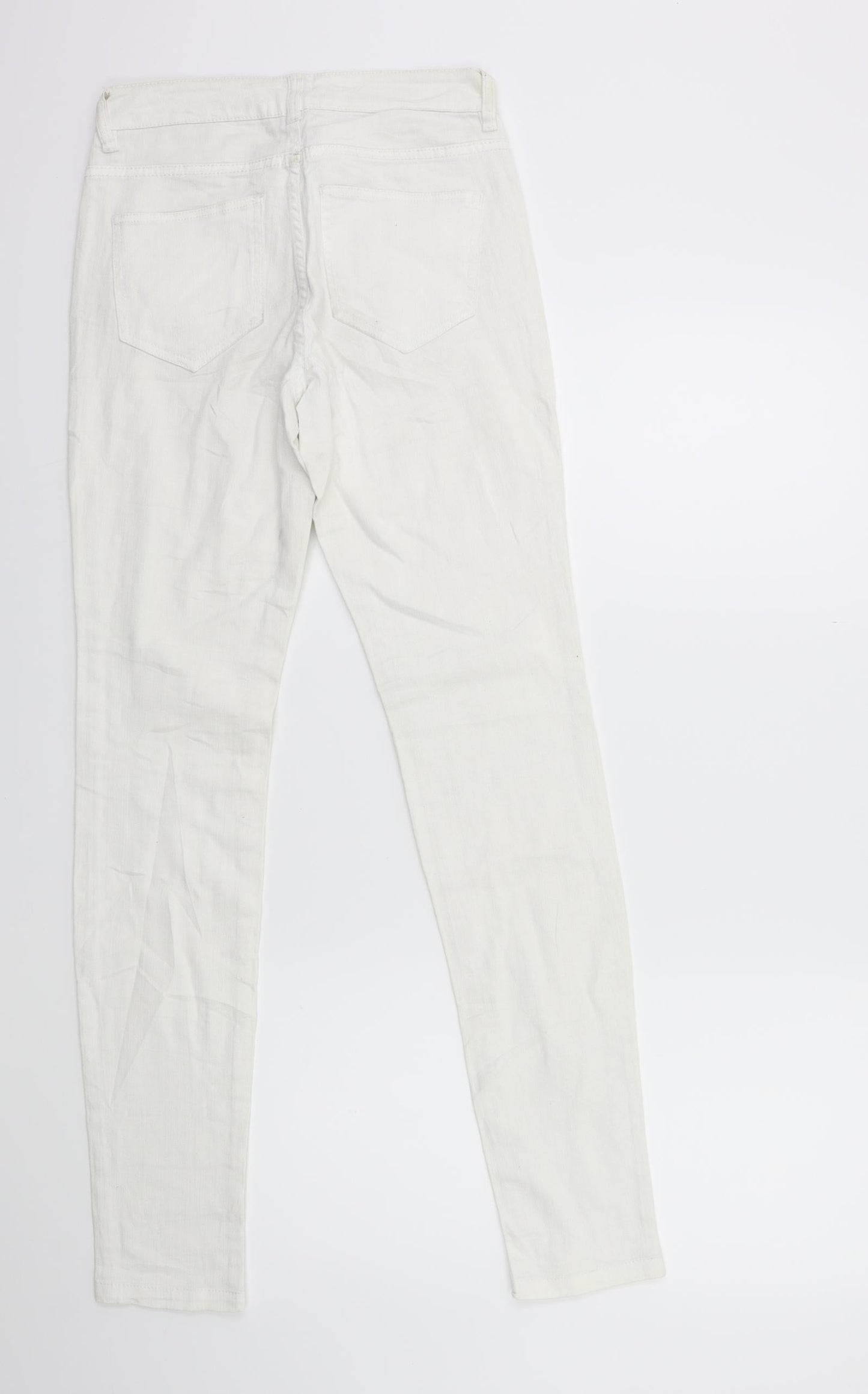 Noisy may Womens White  Denim Skinny Jeans Size 26 in L30 in