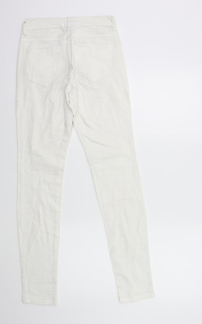 Noisy may Womens White  Denim Skinny Jeans Size 26 in L30 in
