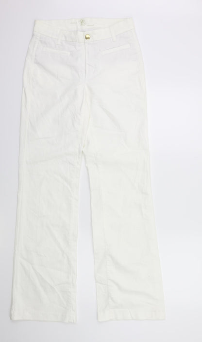 Womens UK Size 12 Cambio Regular Fit  White Jeans
