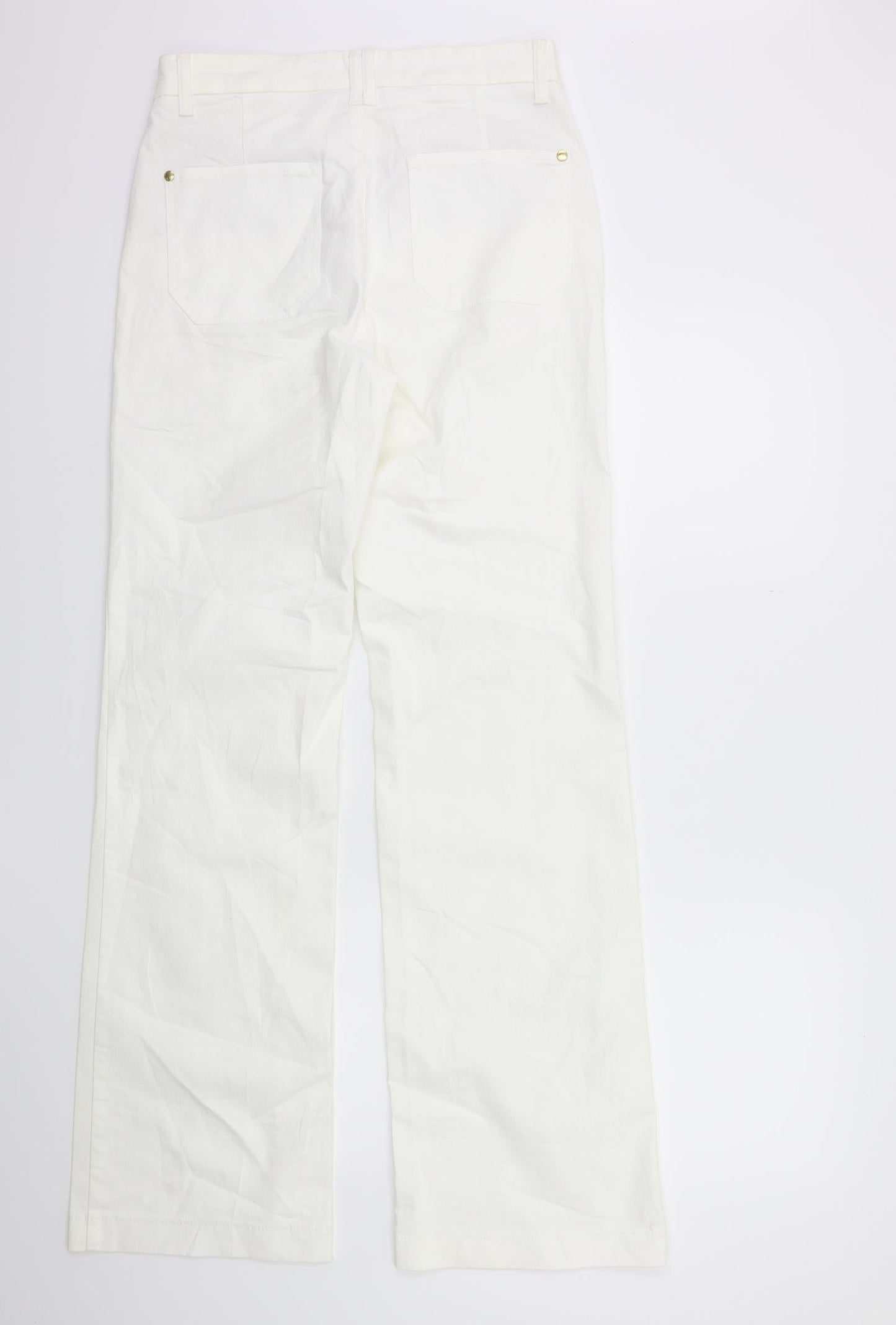 Womens UK Size 12 Cambio Regular Fit  White Jeans