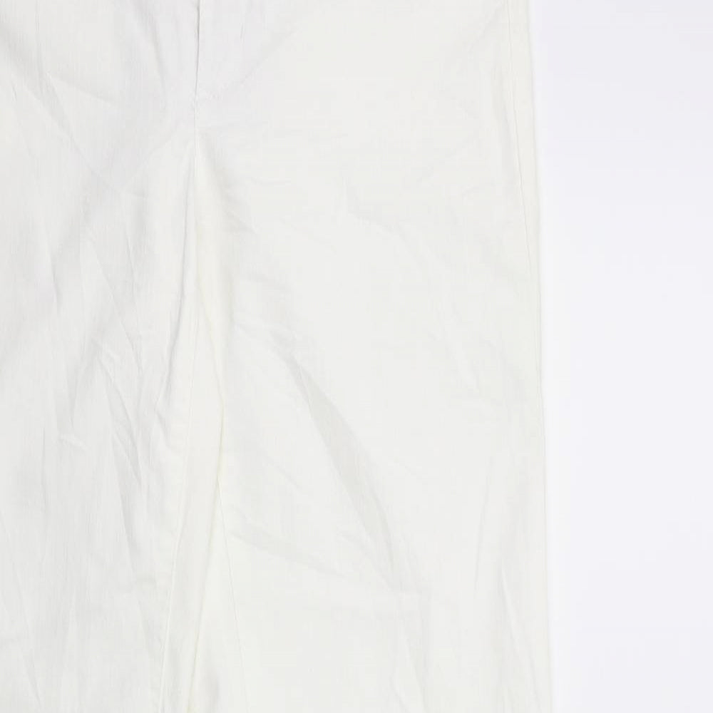 Womens UK Size 12 Cambio Regular Fit  White Jeans