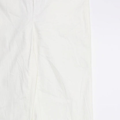 Womens UK Size 12 Cambio Regular Fit  White Jeans