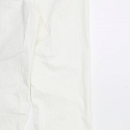 Womens UK Size 12 Cambio Regular Fit  White Jeans