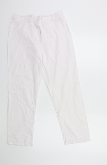 REWA Womens White   Trousers  Size 14 L27 in