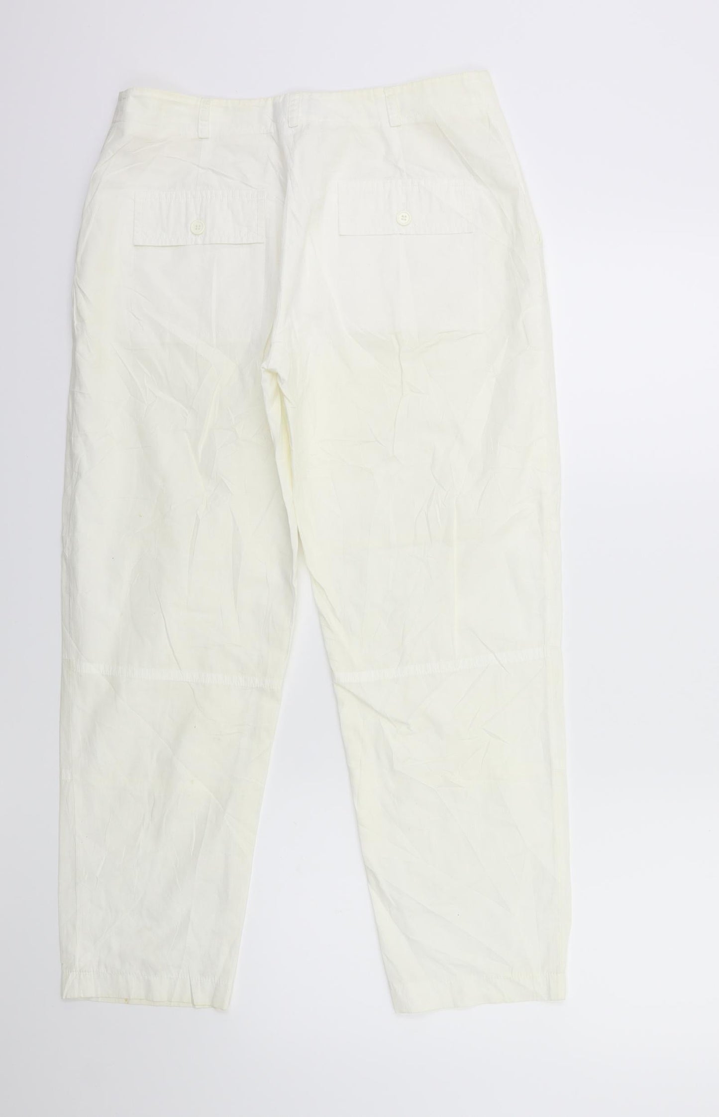 Womens UK Size 14 Taifun Regular Fit  White Trousers