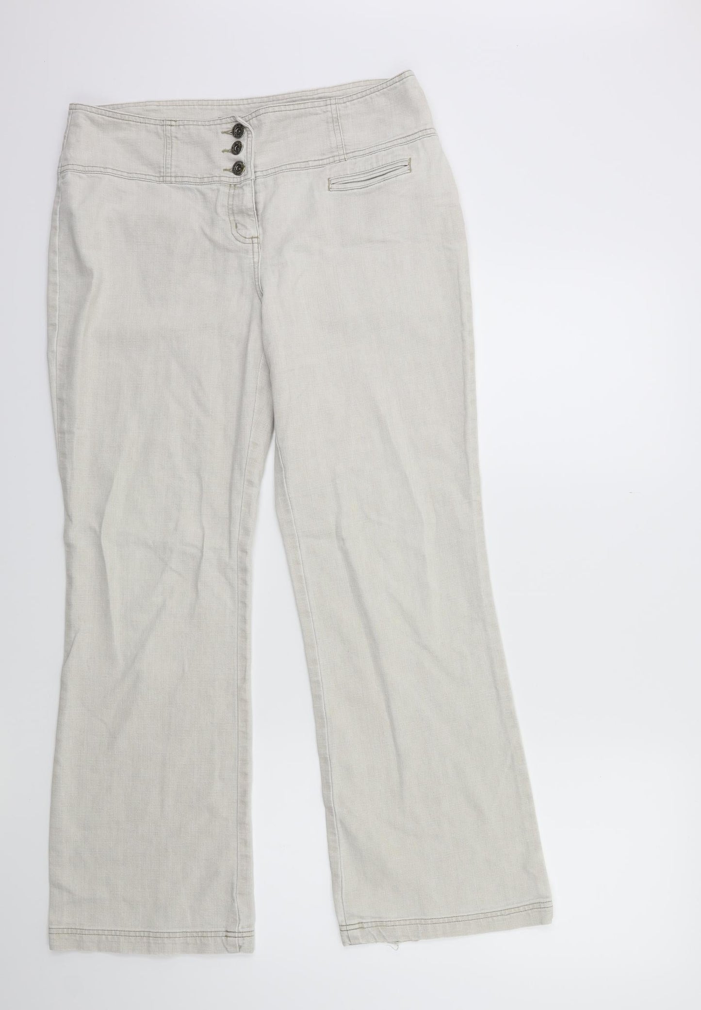 Per Una Womens Beige   Trousers  Size 14 L30 in