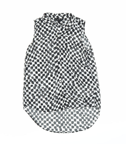 Womens UK Size 6 H&M Black Basic Button-Up