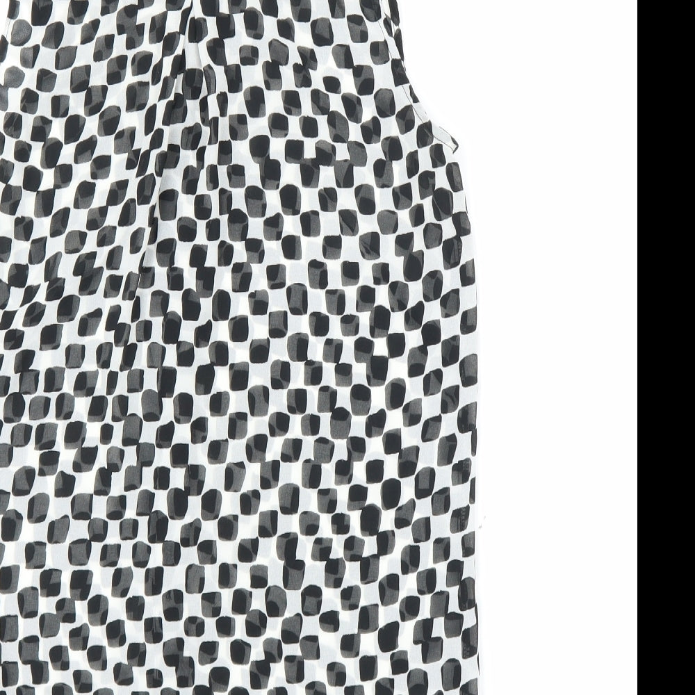 Womens UK Size 6 H&M Black Basic Button-Up