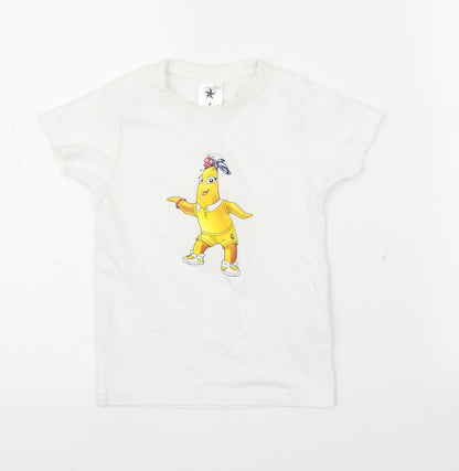 Monroy Sports Girls White   Basic T-Shirt Size 4 Years