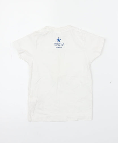 Monroy Sports Girls White   Basic T-Shirt Size 4 Years