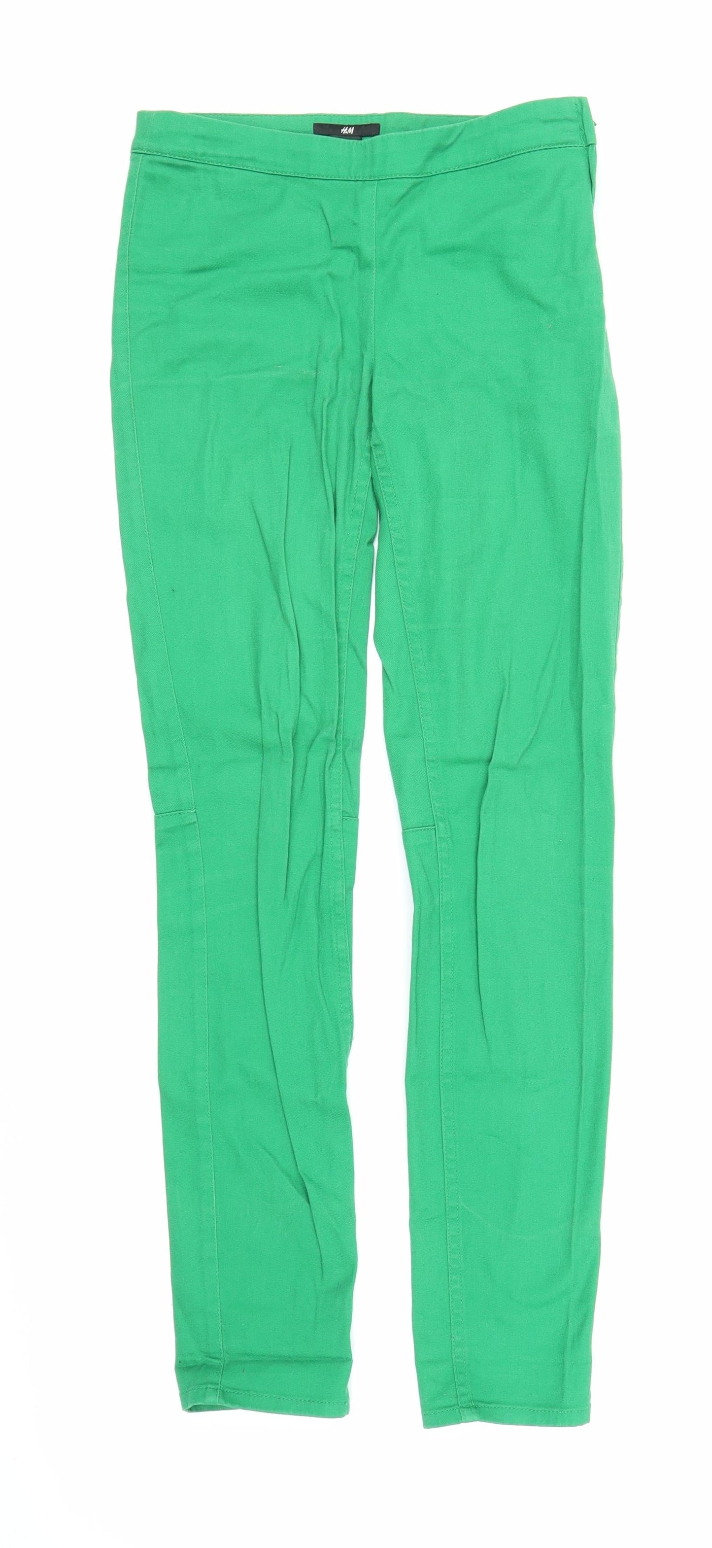 Womens UK Size 6 H&M Regular Fit Jegging Green Jeans