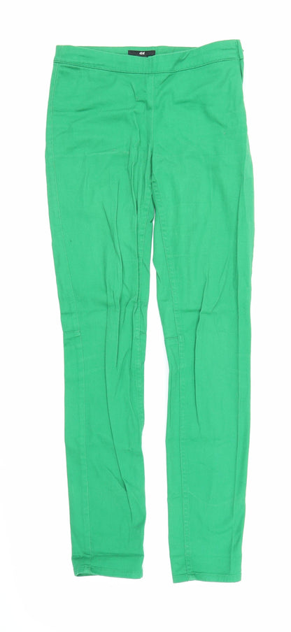 Womens UK Size 6 H&M Regular Fit Jegging Green Jeans
