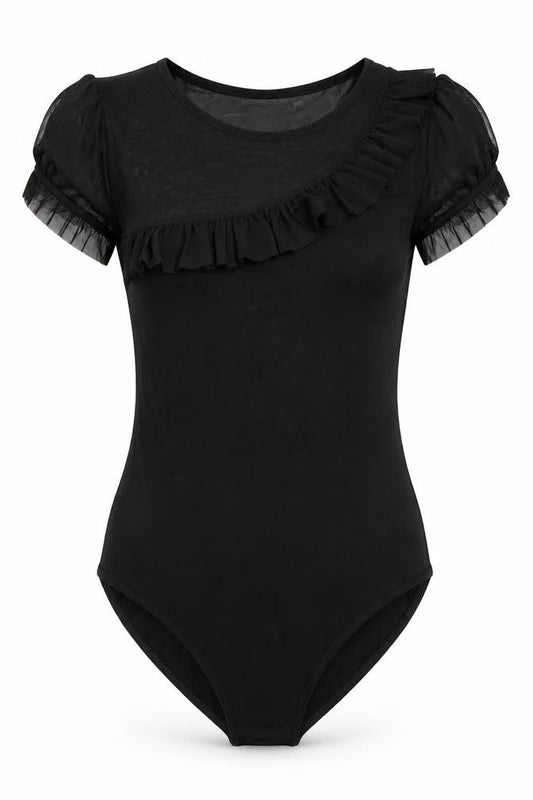 Womens UK Size 8 Miss Selfridge One-Piece Black Leotard