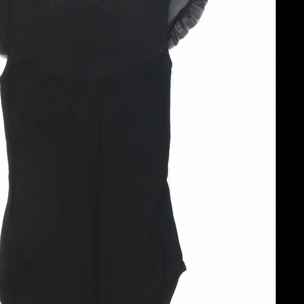 Miss Selfridge Womens Black   Leotard One-Piece Size 8