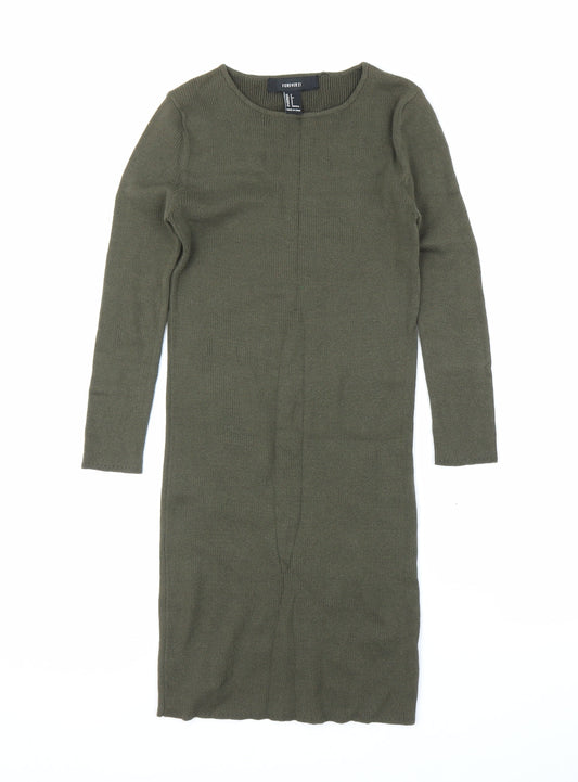FOREVER 21 Womens Green   Jumper Dress  Size S