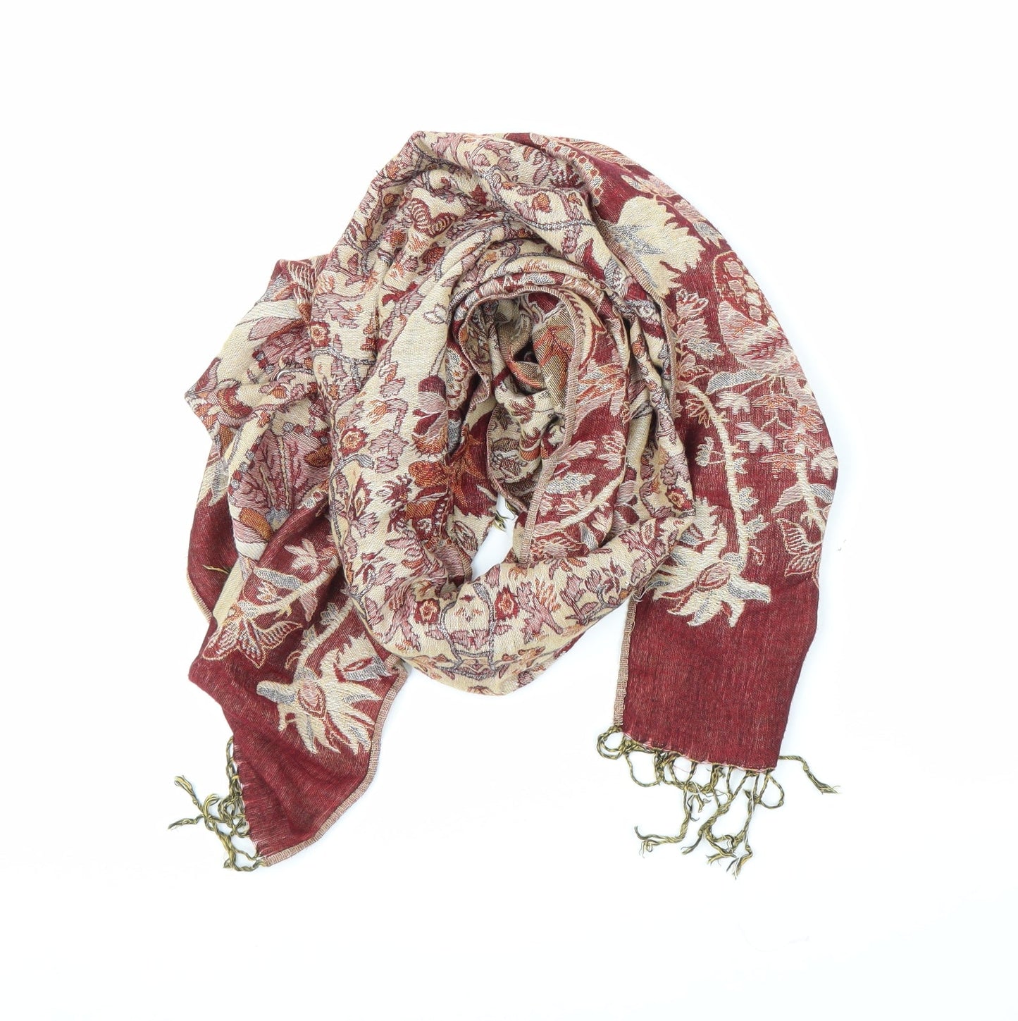 Preworn Womens Purple Floral   Shawl/Wrap