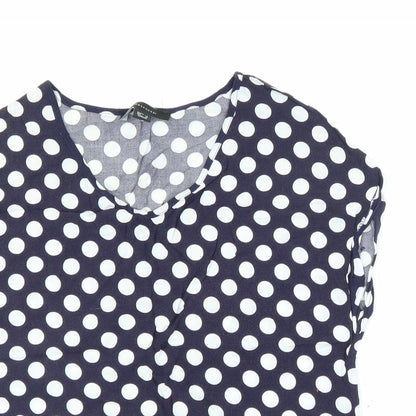 Primark Womens Blue Polka Dot  Basic Blouse Size 6