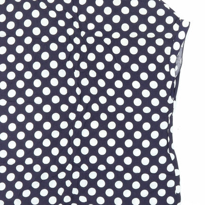 Primark Womens Blue Polka Dot  Basic Blouse Size 6