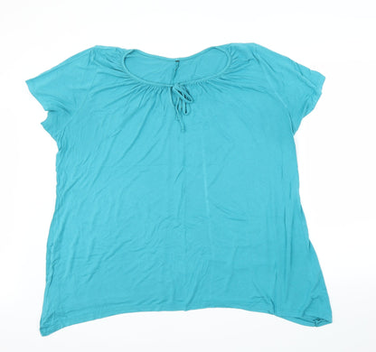 Womens UK Size XL Preworn Blue Basic Blouse