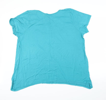 Womens UK Size XL Preworn Blue Basic Blouse