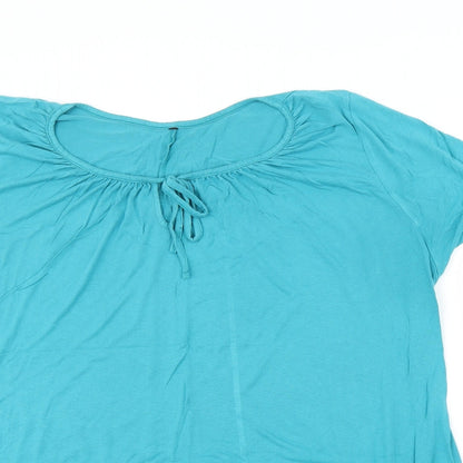 Womens UK Size XL Preworn Blue Basic Blouse