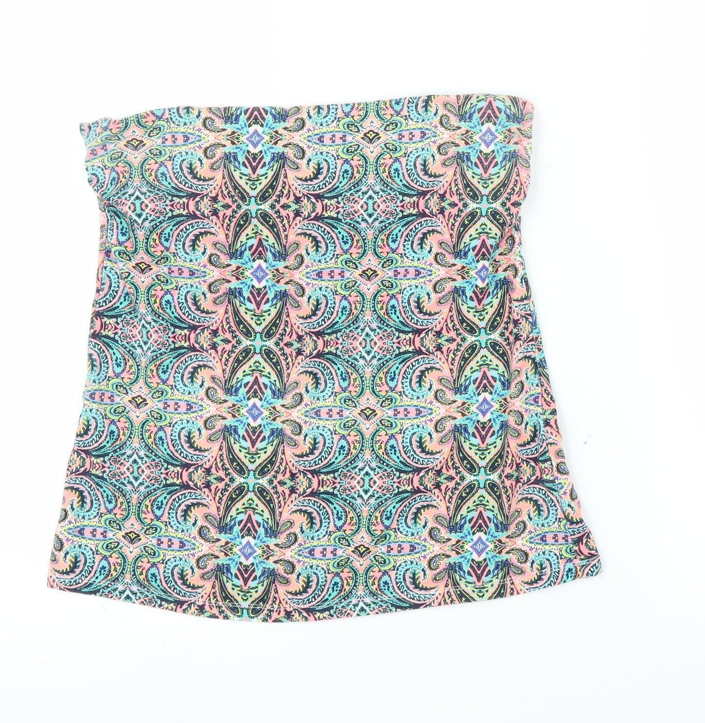 Matalan Womens Multicoloured Paisley  Cropped Blouse Size 14