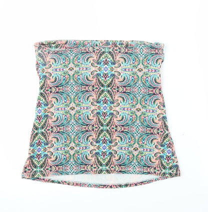 Matalan Womens Multicoloured Paisley  Cropped Blouse Size 14