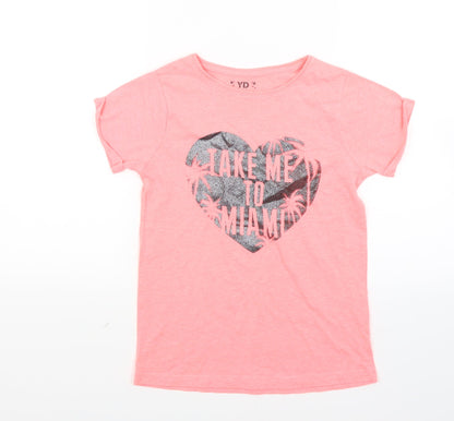 Young Dimension Girls Orange   Basic T-Shirt Size 10 Years  - Miami