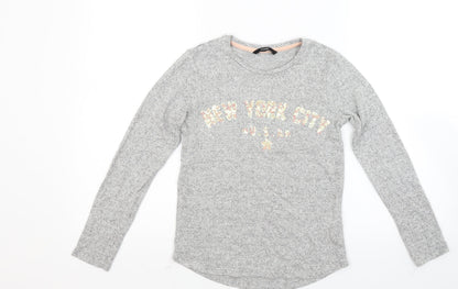 George Girls Grey   Pullover Sweatshirt Size 10 Years  - New york