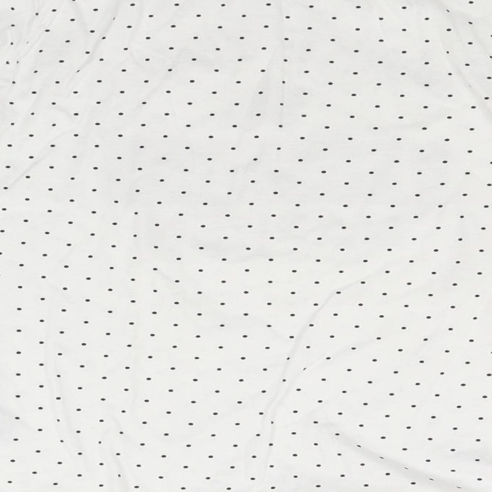 Primark Girls White Polka Dot  Basic T-Shirt Size 11 Years  - Make Your Dreams Happen