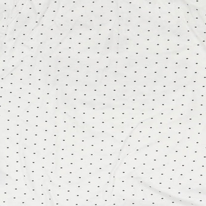 Primark Girls White Polka Dot  Basic T-Shirt Size 11 Years  - Make Your Dreams Happen