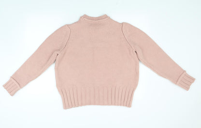 Next Womens Pink  Knit Pullover Jumper Size M